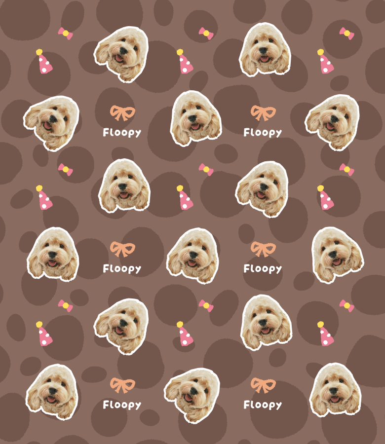 Cocoa Party custom pet blanket mood preview
